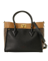 On My Side, &pound;1,800, Handbags, Black/Brown, Canvas/Leather, Front view